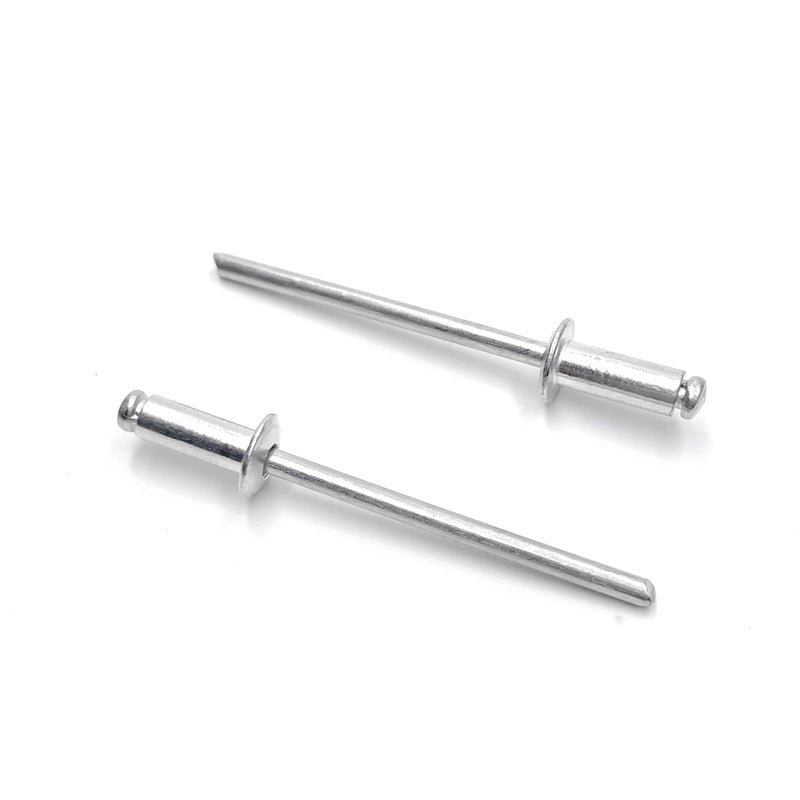 ISPINNER 100pcs 1/8" x 3/8" Aluminum Blind Rivets, 3.2 x 10mm Pop Rivets, Pack of 100 (Silver) - Image 1
